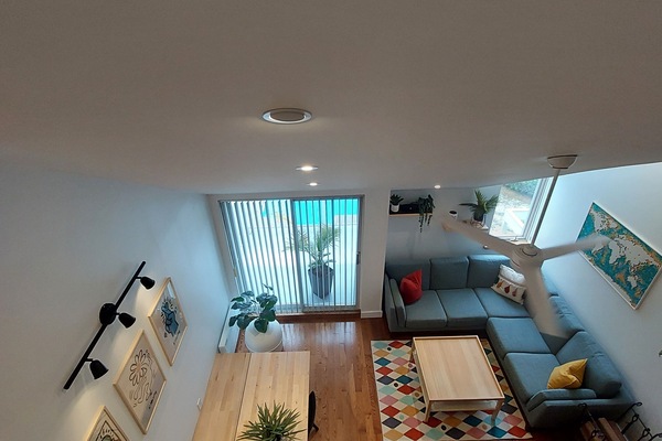 Living and dinning areas.
