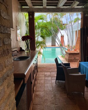 Pool - Lux 2-Level Townhouse with Stunning Historic Views (Santo Domingo)