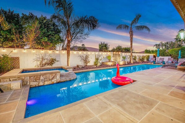 Una piscina riscaldata