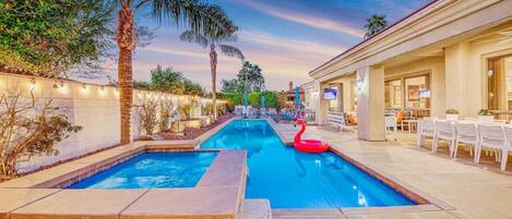 A heated pool