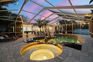 A heated pool