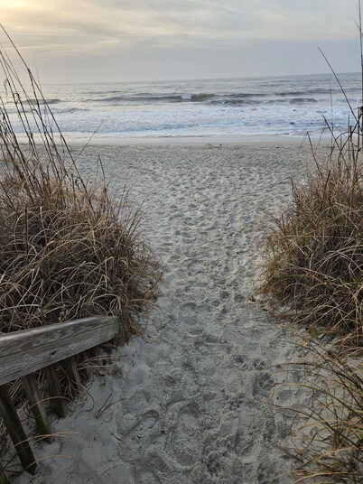 Across street from beach. Just steps away from beach access.