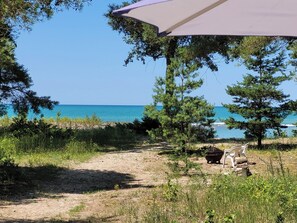 Unclassified image, 3 of 26, button - UPDATED PICS Stoney Island Sunsets Blue Nugget on the sandy shores of Lake Huron (Kincardine)