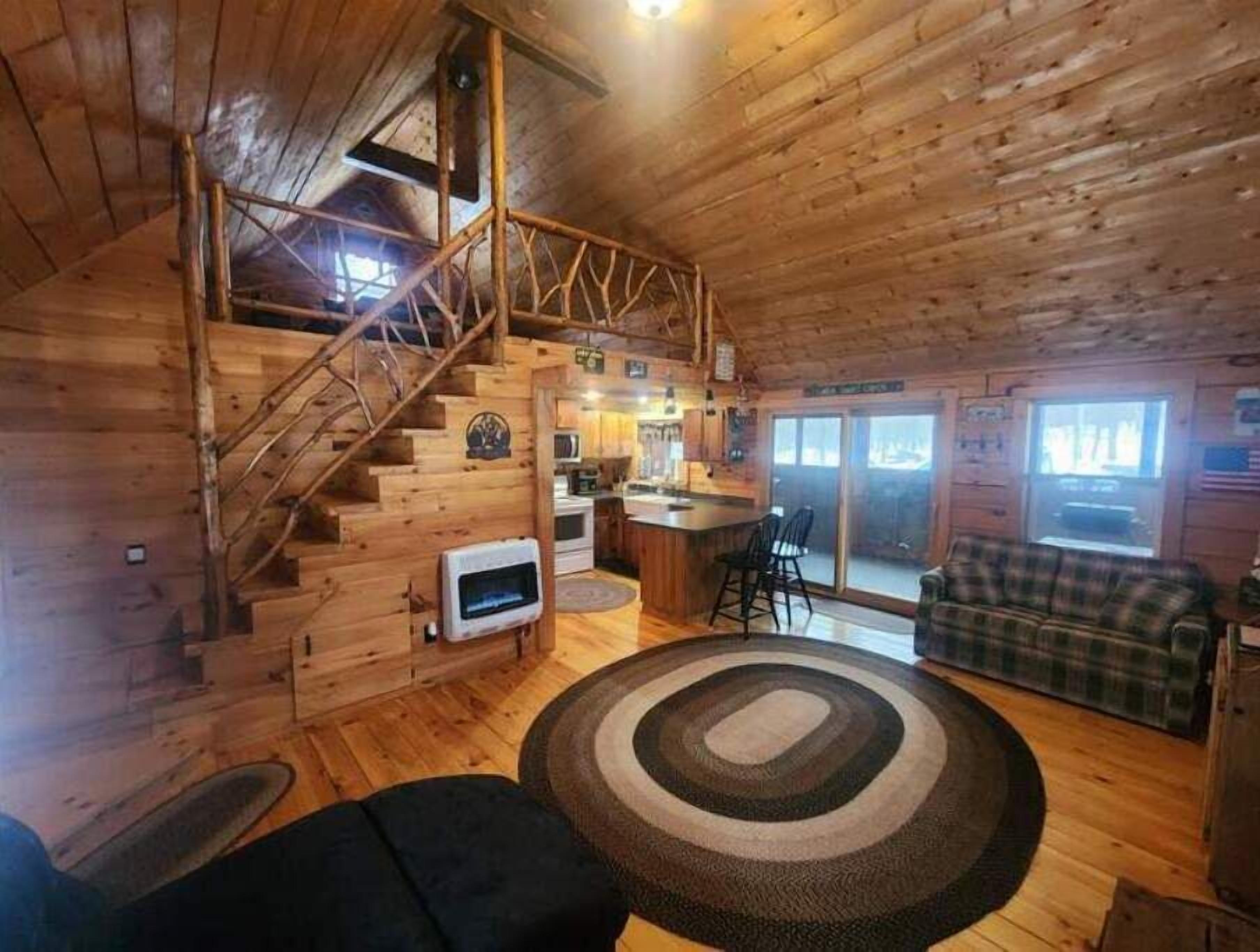 Smart TV, chimenea, reproductor de DVD y estéreo 