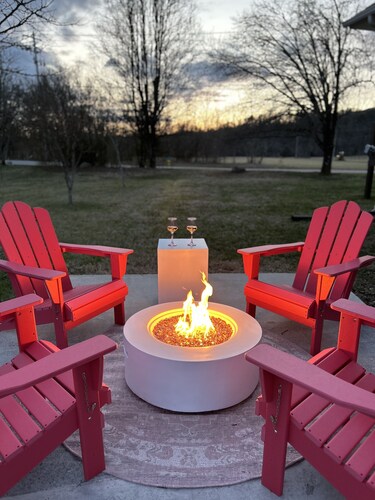 Dolly Parton! Pink! Trolley Route! Fire Pit! Girls Night! Murals! Hottub!