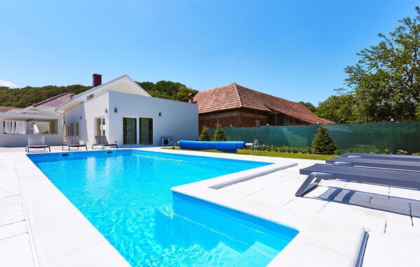 A heated pool