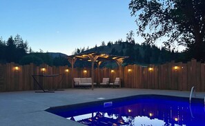 Outdoor pool, a heated pool