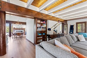Smart TV, fireplace, foosball, offices