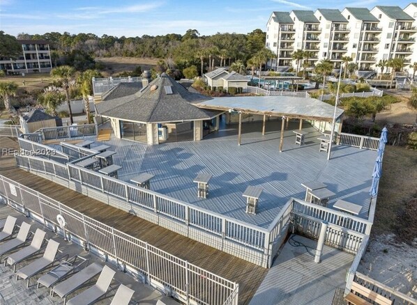 Terrace/patio - Luxury Direct Oceanview King Villa • Steps to Beach • Gourmet Kitchen (Hilton Head Island)