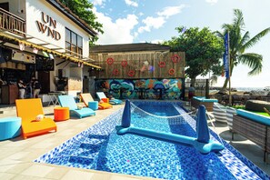Outdoor pool, open 7:00 AM to 9:00 PM, pool loungers - UNWND Boutique Hotel Camiguin (Mambajao)