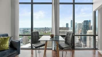 Luxury Apartment, 1 Bedroom, City View | Dining room