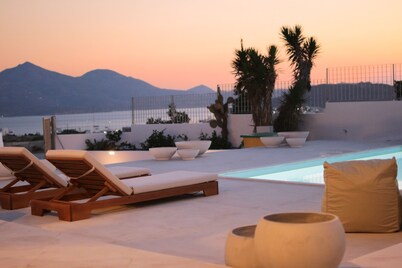 4-Bedroom Villa in Milos with a View of the Port located near the town of Adamas