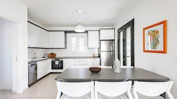 Fridge, oven, stovetop, dishwasher