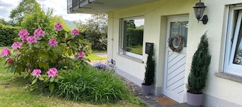 Ferienhaus Rhönschön mit Blick auf die Wasserkuppe