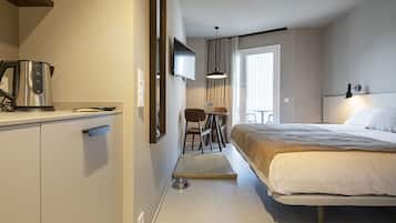 1 slaapkamer, een strijkplank/strijkijzer, wifi, beddengoed