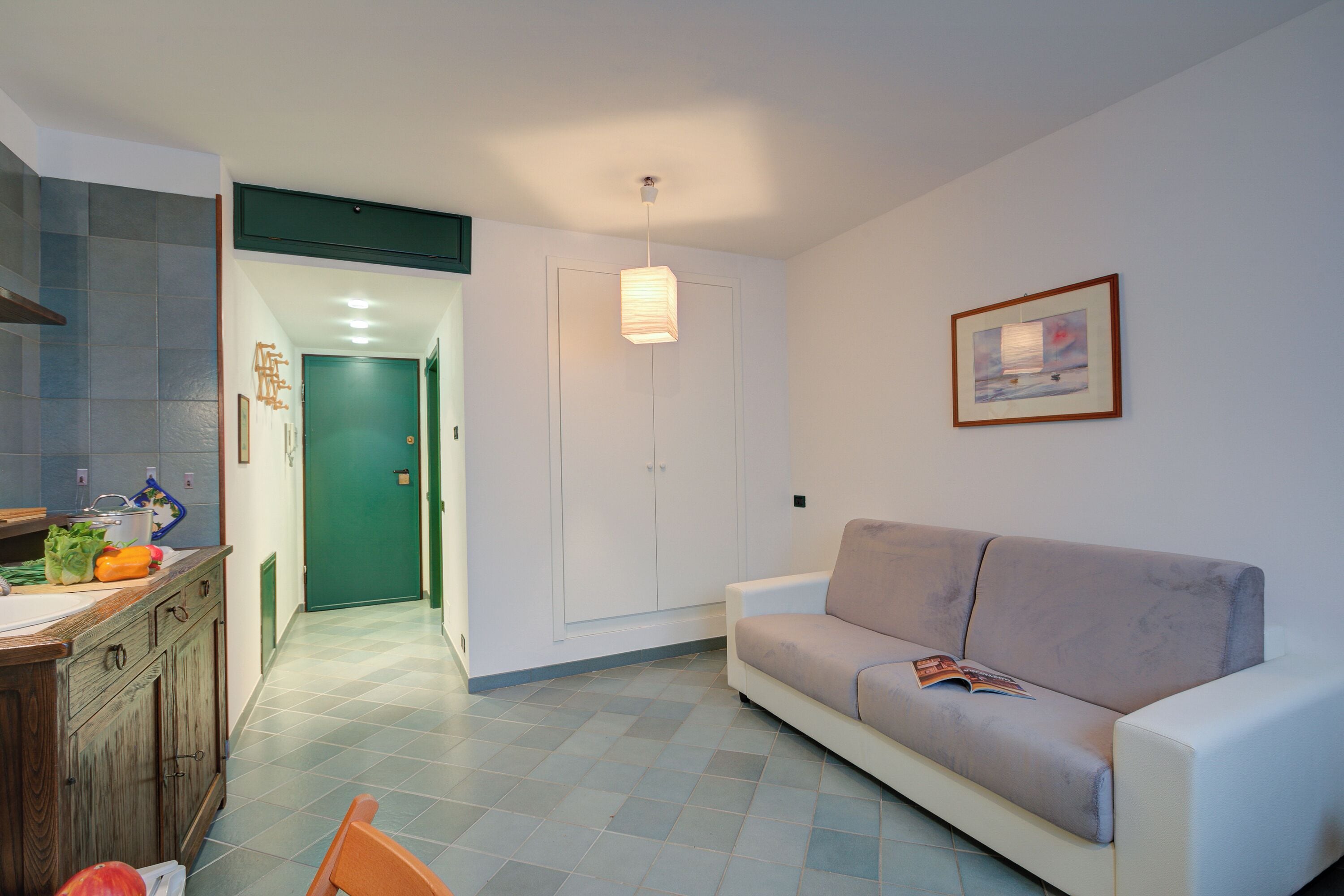 21-inch flat-screen TV with digital channels, TV