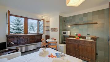 Studio Familial, vue montagne (Fiori di Miele) | Coin cuisine privé