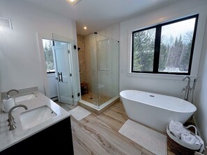 Shower, hair dryer, towels - 2M New rustic contemporary home with stunning views, great amenities and perfect private location. (Franconia)