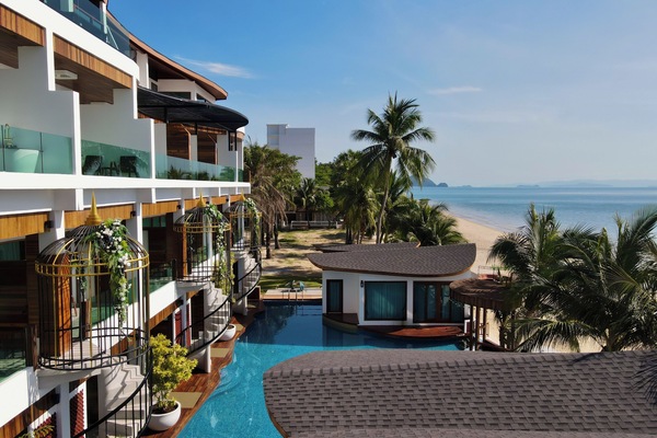 On the beach, kayaking