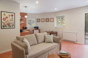 Casa de campo básico (Malvasia) | Área de estar | TV, lareira