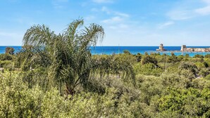 A coastal landscape with dense vegetation and a clear view of the sea. - Villa Epavlis - Three Bedroom Villa, Sleeps 6 (Pilos Nestor)