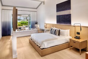 Exclusive Bungalow, 1 King Bed with Sofa bed, Accessible, Ocean View | 1 bedroom, hypo-allergenic bedding, down comforters, in-room safe - Ocean Bungalows at Turtle Bay Resort (Kahuku)