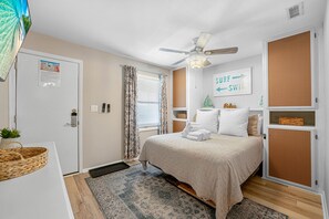1 bedroom, iron/ironing board, free WiFi, bed sheets - 321 Oceanfront Villa | Walk to Coligny + Pools | Washer/Dryer (Hilton Head Island)