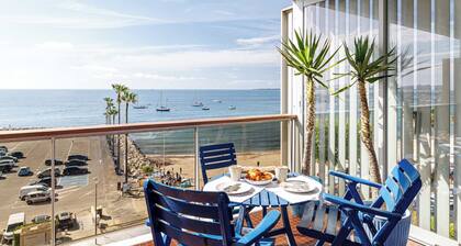 2 chambres avec vue panoramique sur la mer, en face de la plage