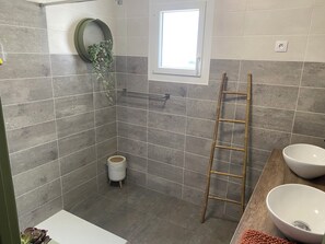 Shower, hair dryer