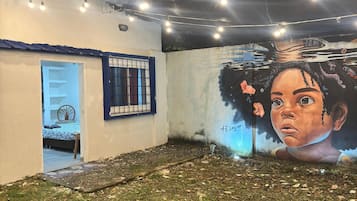 Basic Cabin, 1 Queen Bed | Terrace/patio