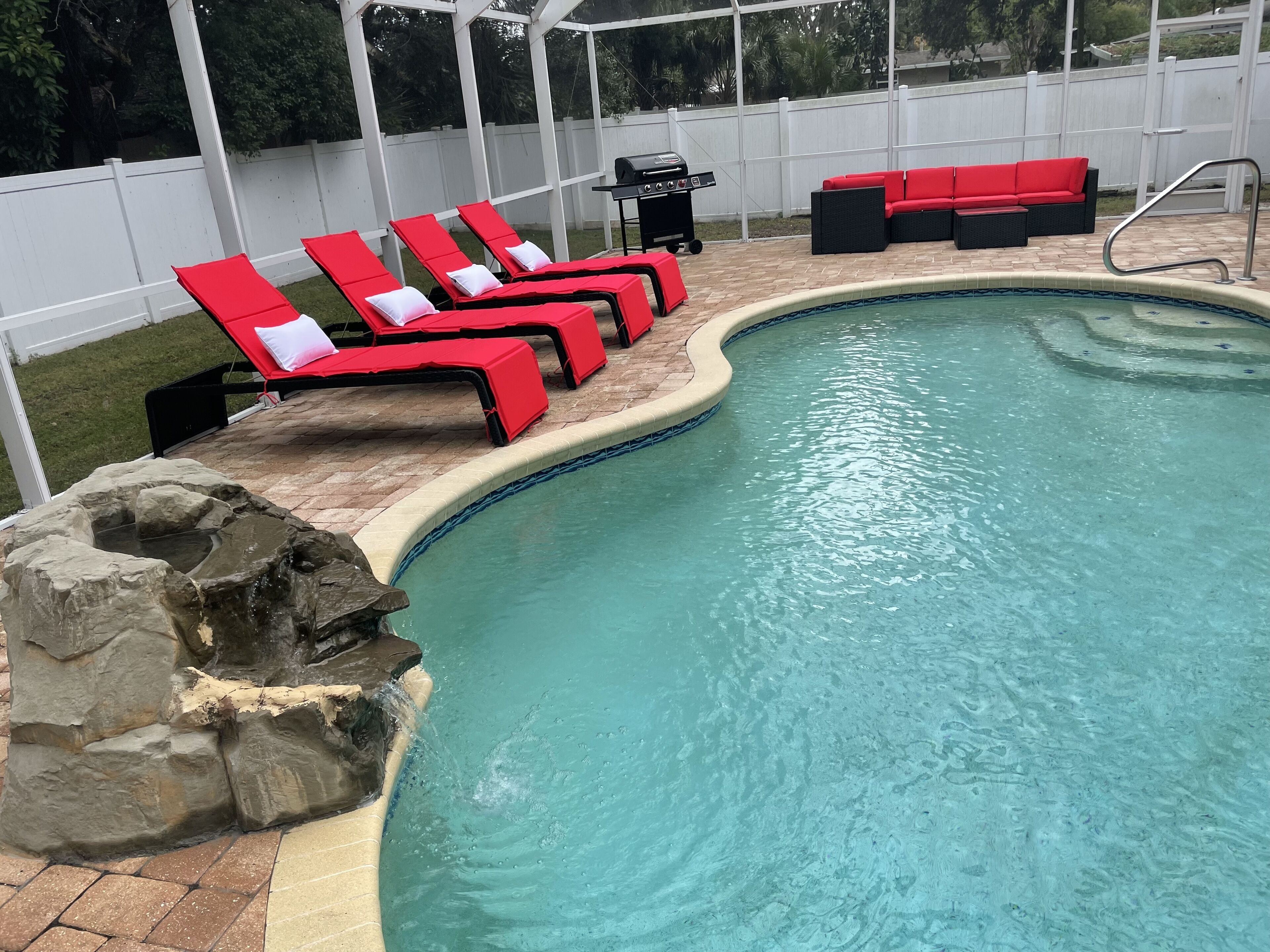 A heated pool