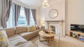 TV, fireplace, offices