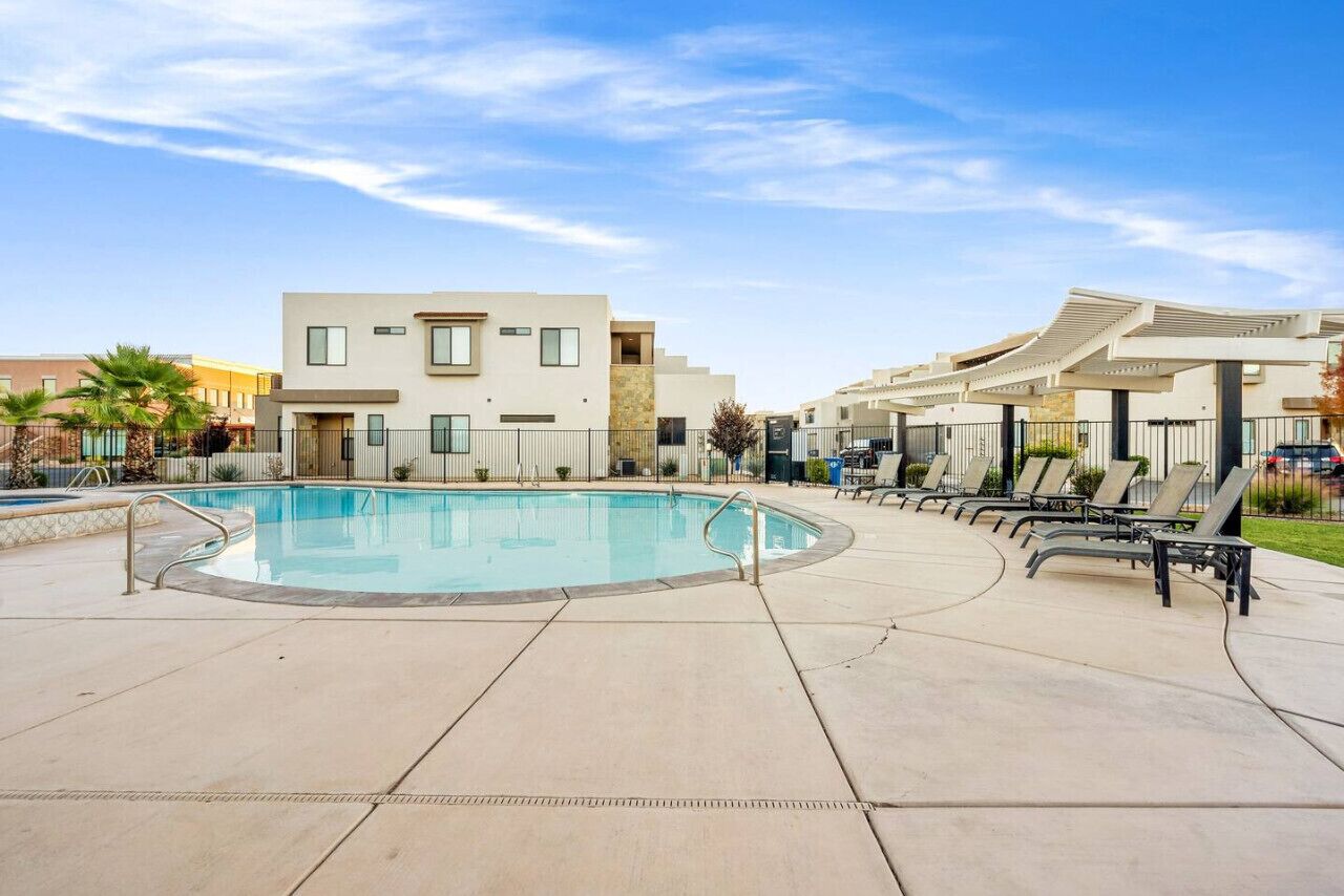 Community pool heated year around, big enough for the whole family.
