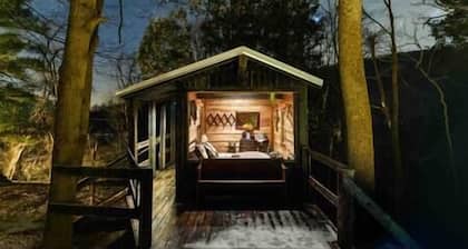 Glamping Cabin | Huge Window | Valley and Cliff Views