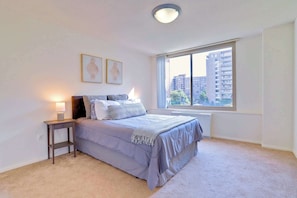 2 bedrooms, iron/ironing board, travel crib, WiFi
