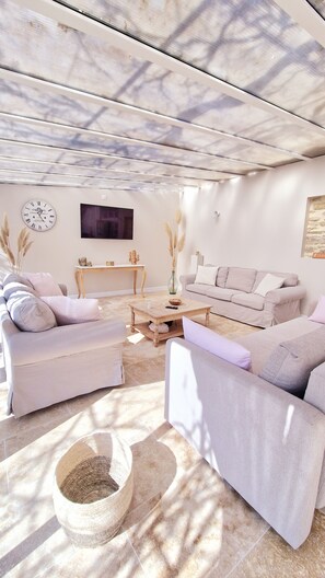 TV connectée, cheminée