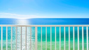 A balcony with a view of the ocean. - Tidewater 2209 "tuscany at Tidewater" (Panama City Beach)