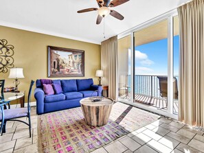 Condo, 1 King Bed with Sofa bed (Tidewater 2209 "Tuscany at Tidewater") | Living area | TV - Tidewater 2209 "tuscany at Tidewater" (Panama City Beach)