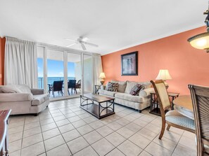 Condo, Multiple Beds (Emerald Beach 2225) | Living area | TV - Emerald Beach 2225 (Panama City Beach)