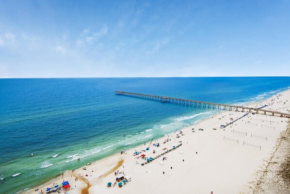 Apartment, 1 King-Bett und Schlafsofa (Calypso 2-1907 West) | Strand | Am Strand