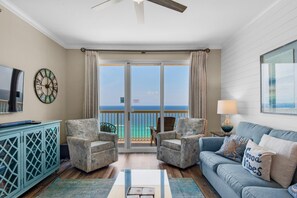 Condo, Multiple Beds (Calypso 2-1902 West) | Living area | TV - Calypso 2-1902 West (Panama City Beach)