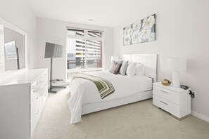 Luxury Apartment, 2 Bedrooms | Desk, laptop workspace, iron/ironing board, cribs/infant beds - Global Luxury Suites at Reston (Reston)