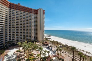 Enjoy stunning ocean views from the hotel's high-rise vantage point.