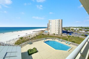 Leilighet, 1 kingsize-seng med sovesofa (Perdido Sun 406) | Basseng | Innendørsbasseng og utendørsbasseng