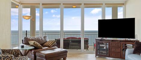 Condo, Multiple Beds (La Playa 901) | Living area | TV