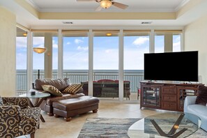 Condo, Multiple Beds (La Playa 901) | Living area | TV - La Playa 901 (Pensacola)
