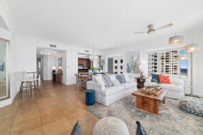 Condo, Multiple Beds (Indigo West 1101) | Living area | TV - Indigo West 1101 (Pensacola)