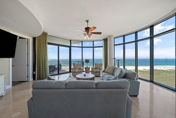 Condo, Multiple Beds (Capri 302) | Living area | TV - Capri 302 (Pensacola)