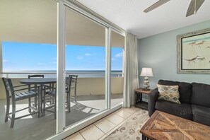 Condo, 1 King Bed with Sofa bed (Perdido Sun 904) | Living area | TV - Perdido Sun 904 (Pensacola)