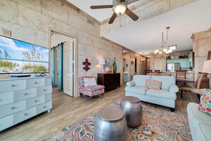 Condo, Multiple Beds (Spanish Key 705) | Living area | TV - Spanish Key 705 (Pensacola)